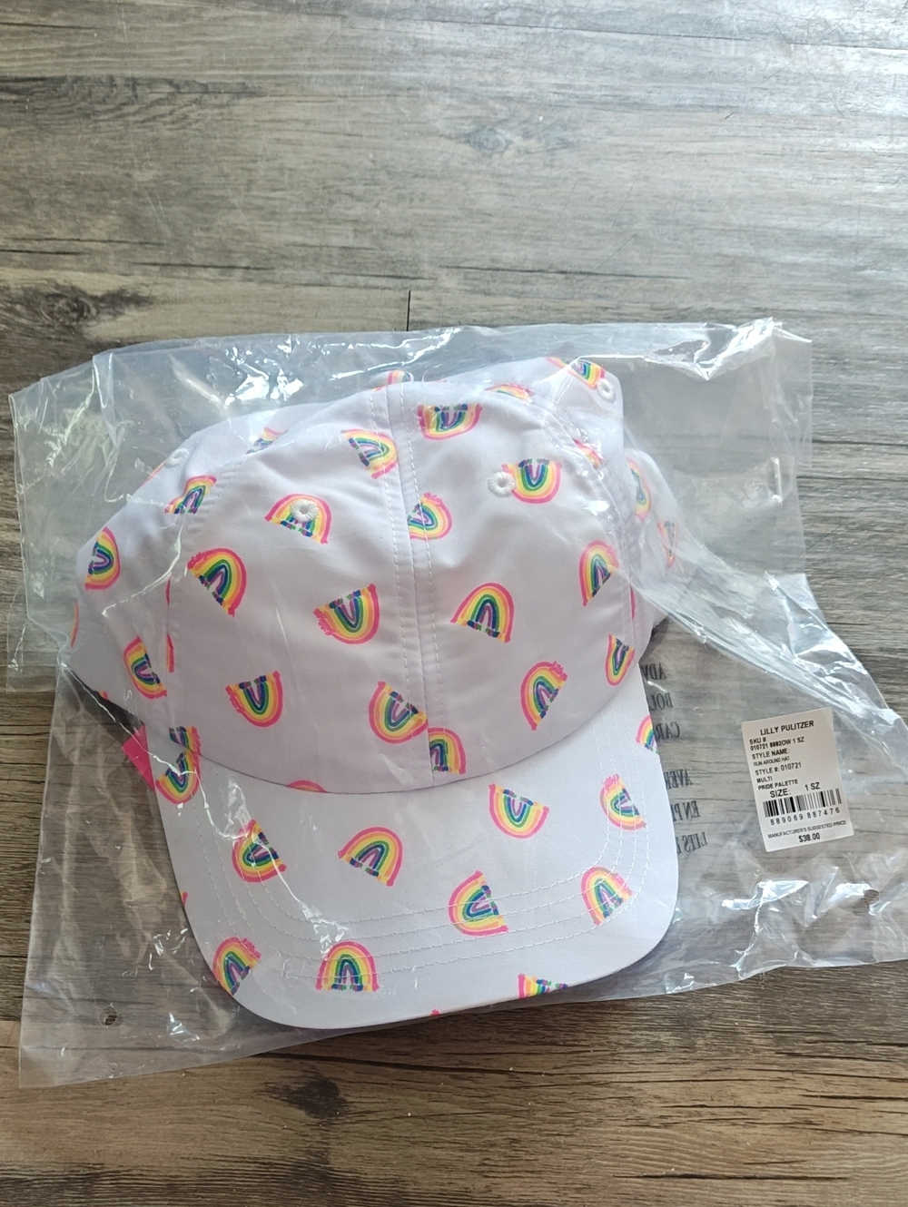 NWT Lilly Pulitzer Rainbow Baseball Cap